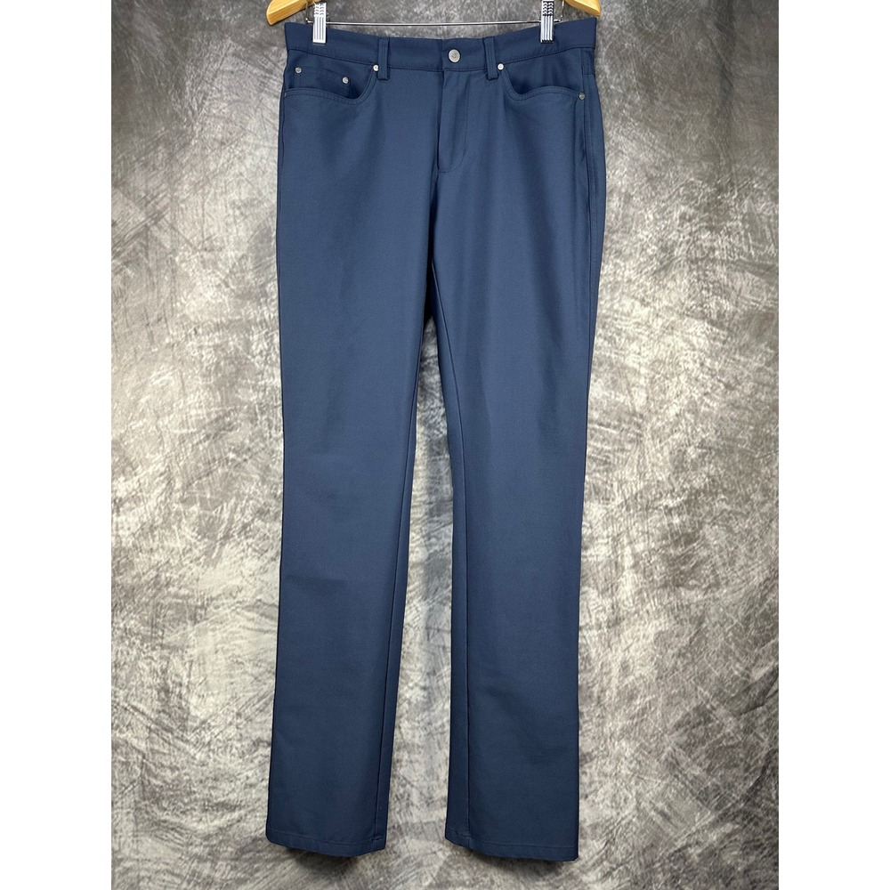 Greg Norman Performance Jordan Golf Pants Mens 32x34 Navy Blue Stretch TL112307